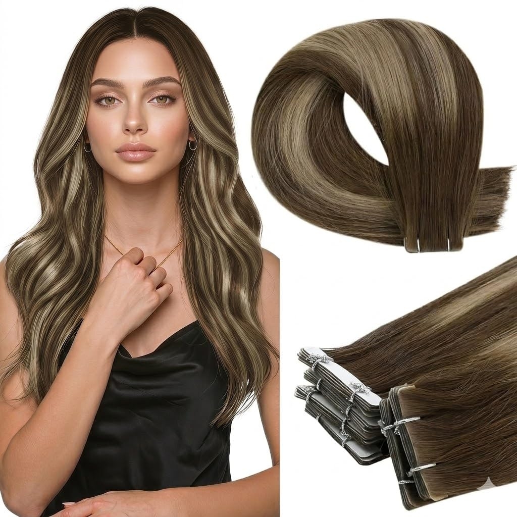 Full Shine Virgin Injection Ta - đánh giá và giá Invisible Tape In Extensions Real Hair