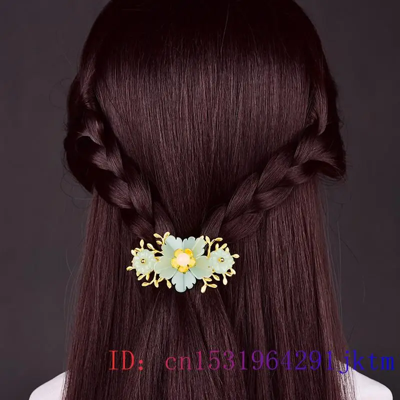 Xanh Ngọc Hoa Barrette Nhà Thi - đánh giá và giá Hair Clips