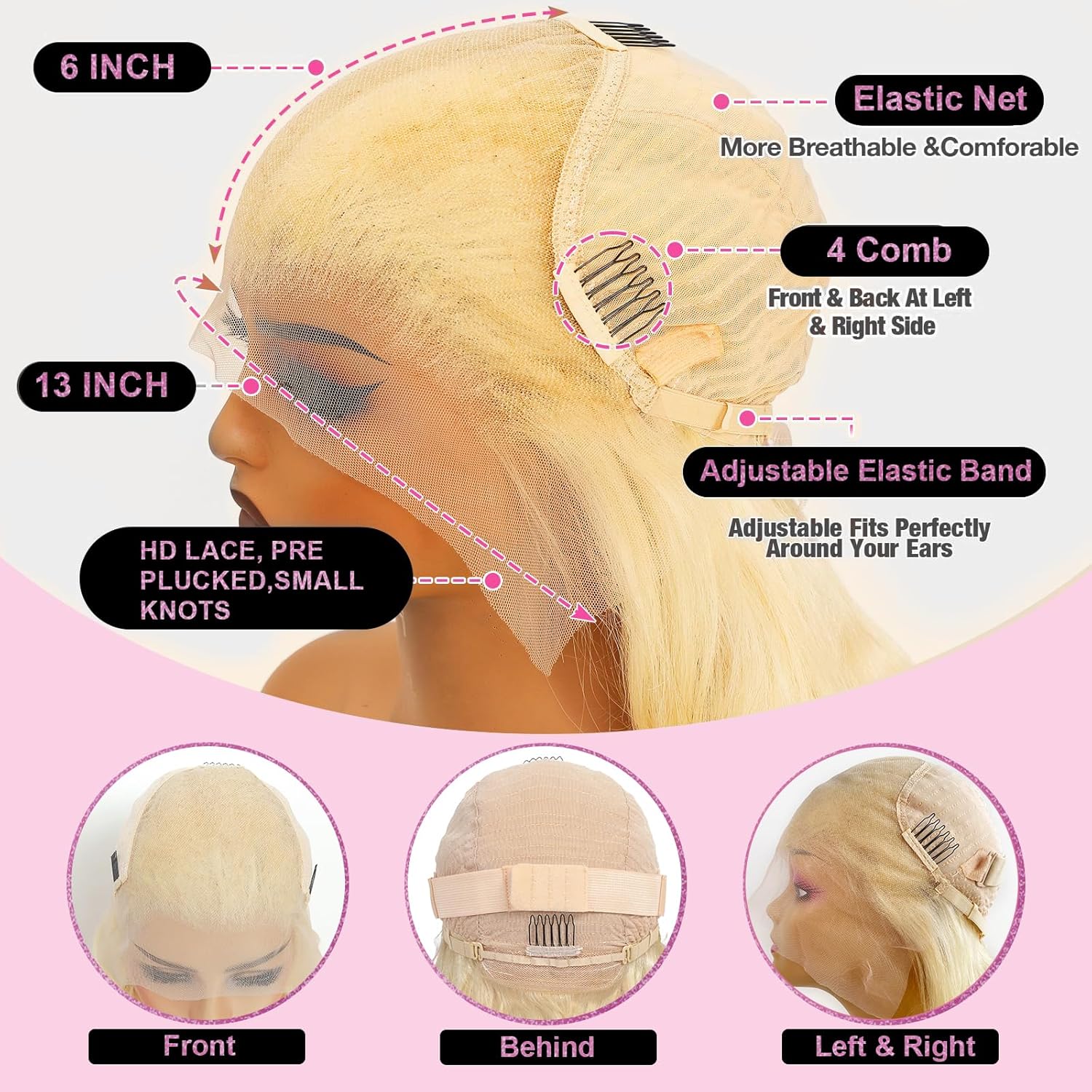 613 Blonde Lace Front Wig Huma - đánh giá và giá 613 Blonde Body Wave Lace Front Wig